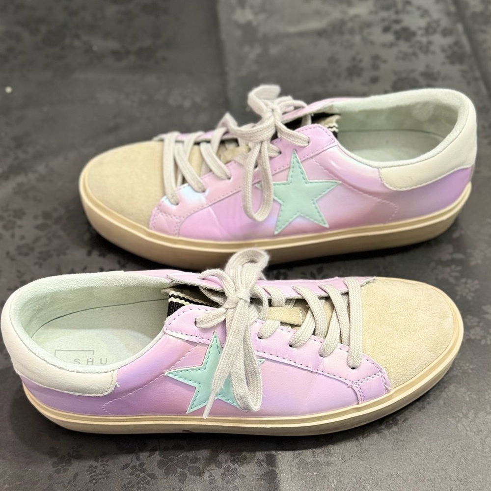 EUC SHU SHOP REBA LILAC SNEAKERS - Picture 4 of 5